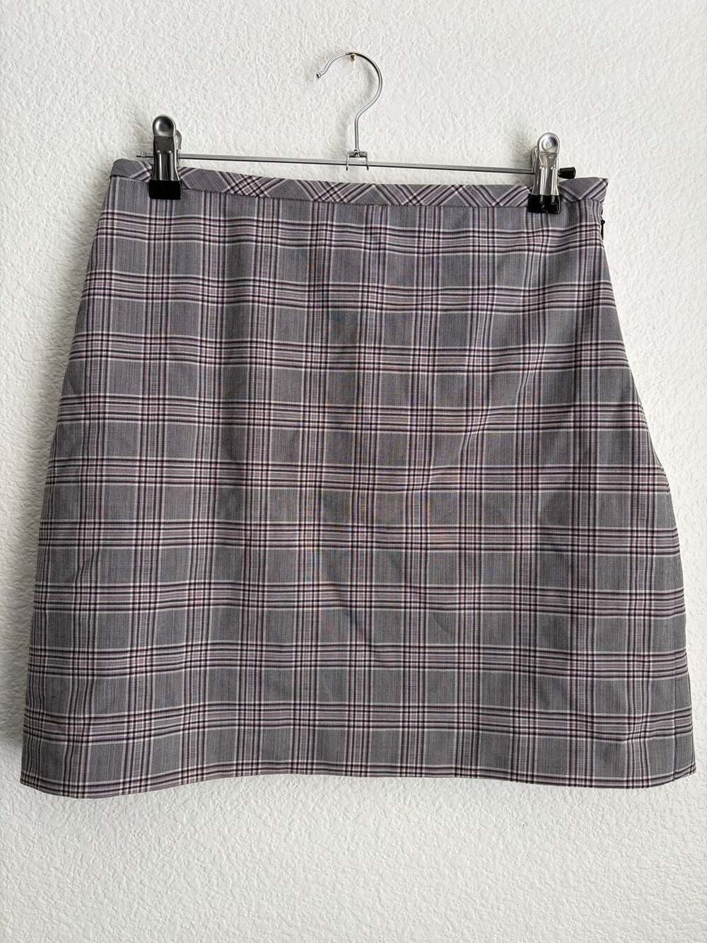Banana Republic Grey Plaid Mini Skirt